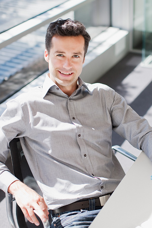 Man at desk