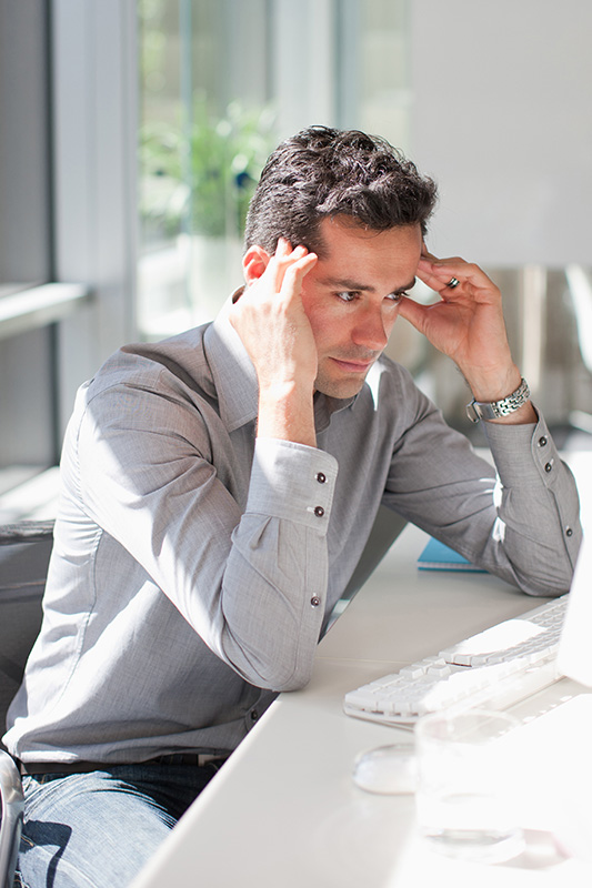 Man at desk