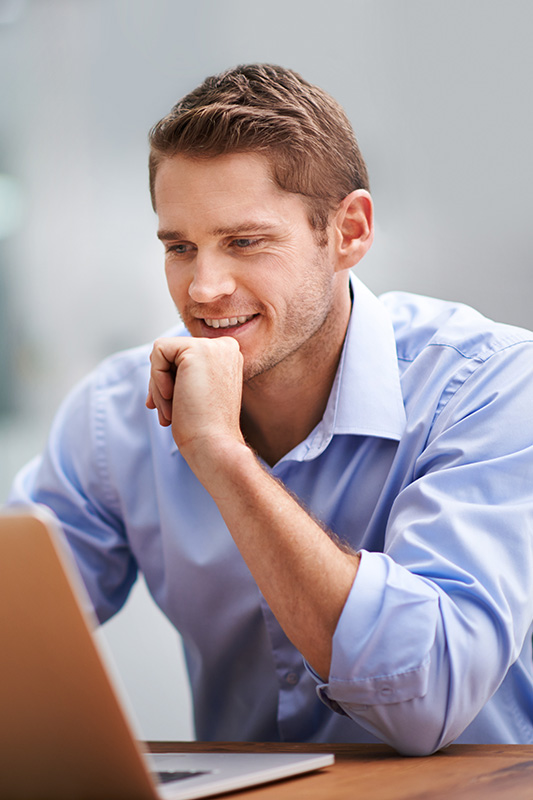Man at desk