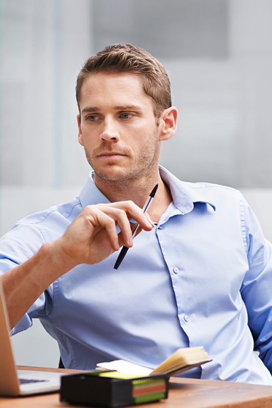 Man at desk