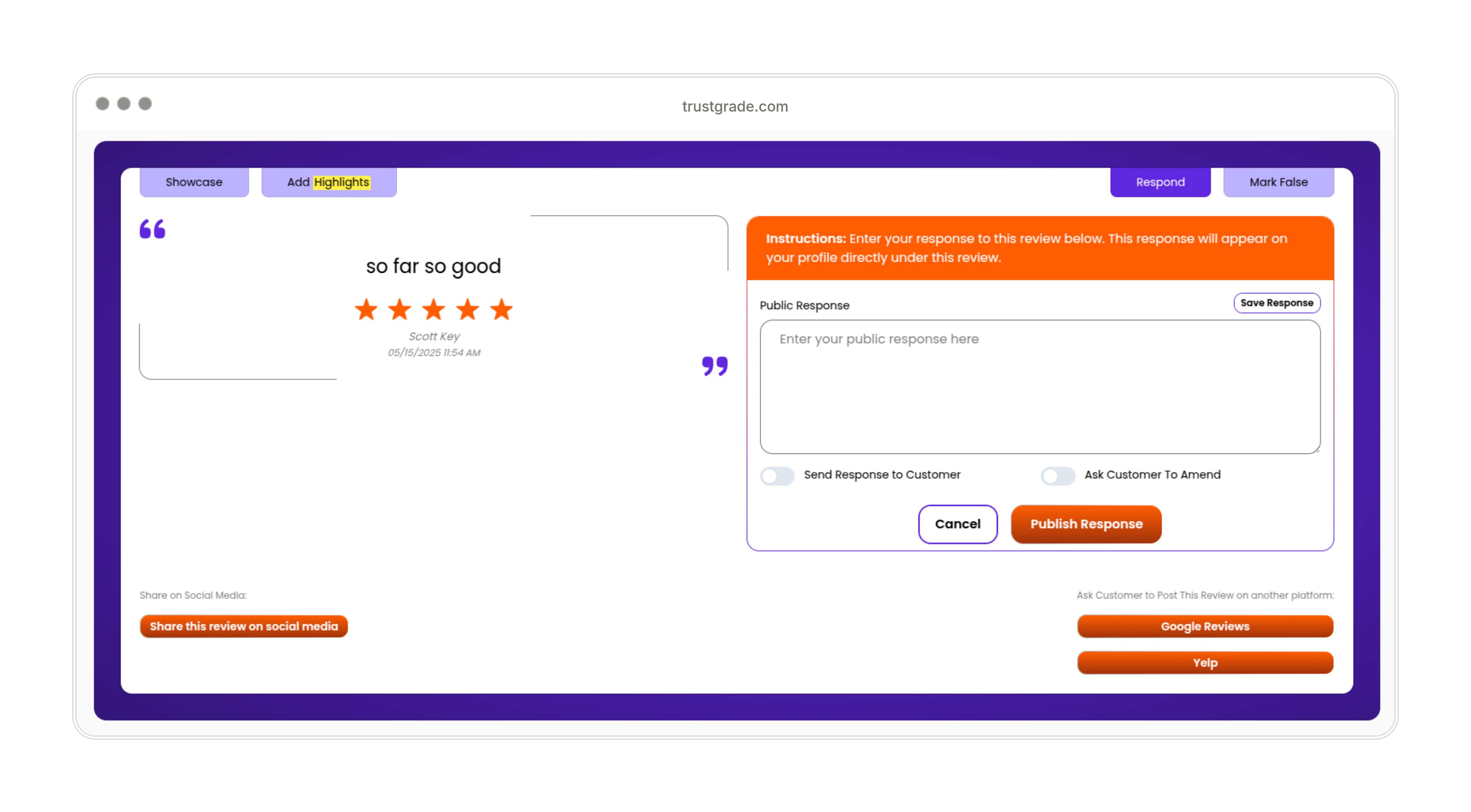 Manage, Control, And Highlight Reviews
